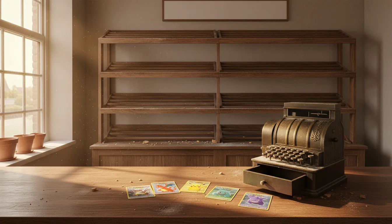 Verlaten bakkerij met beschimmeld brood