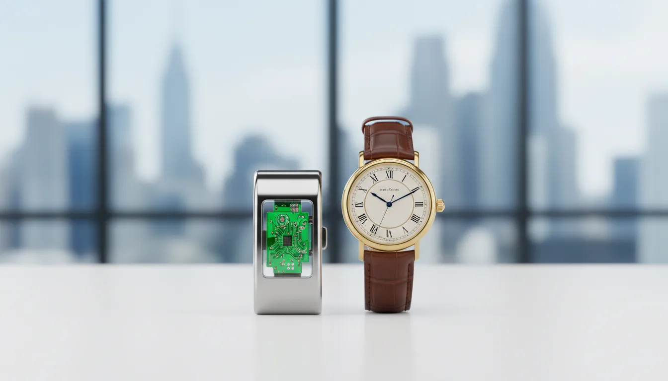 Smart buckle prototype op een horlogeband