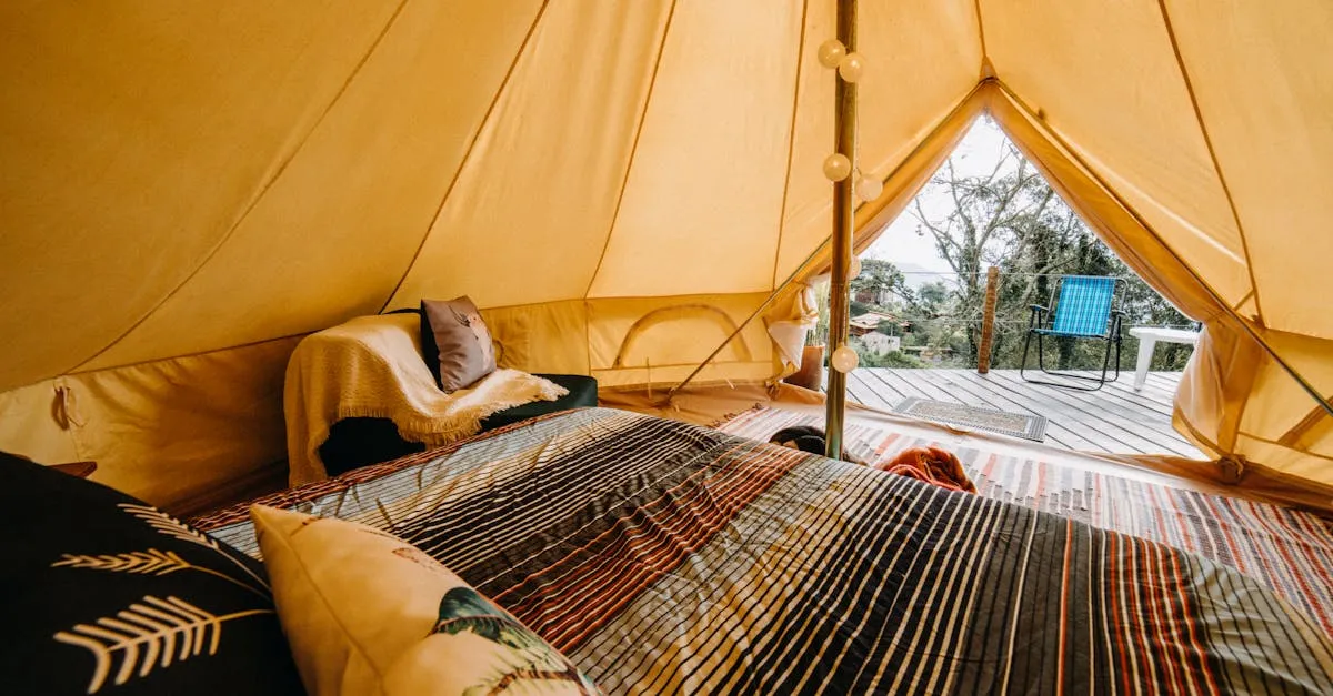 Glampingtent in de natuur
